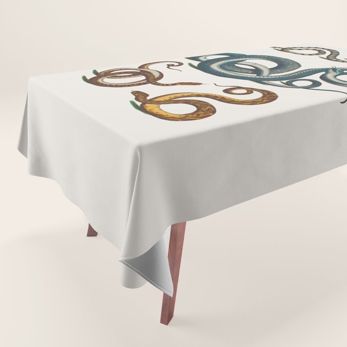 Albertus Seba Coiled Big Blue  Tablecloth Gallery Image 1