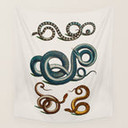 Albertus Seba Coiled Big Blue  Wall Tapestry Gallery Image 4