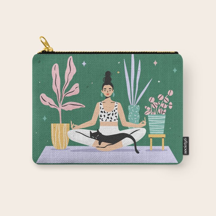 Meditating Cat Carry All Pouch Gallery Image 1