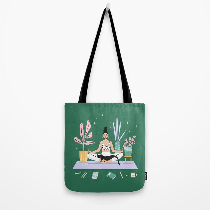 Meditating Cat Tote Bag Gallery Image 2