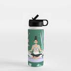 Meditating Cat Water Bottle Gallery Image 1