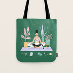 Meditating Cat Tote Bag Gallery Image 1