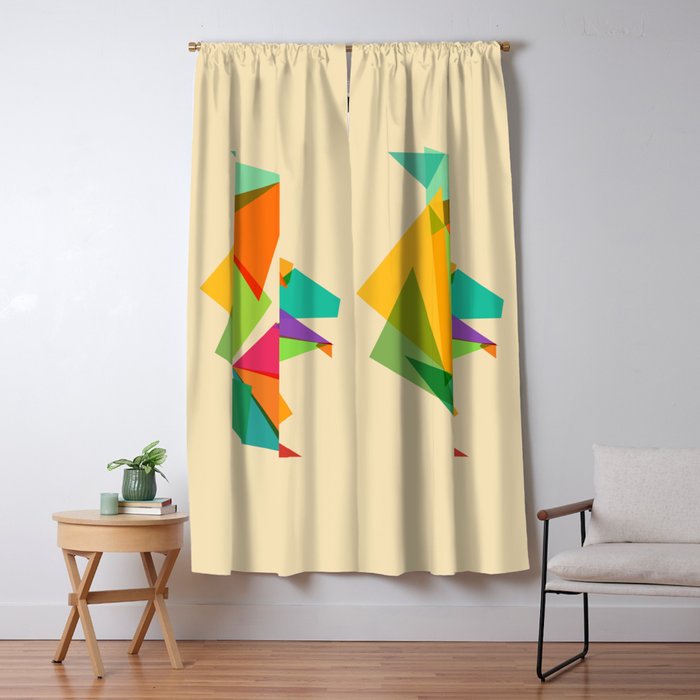 Fractal geometric Squirrel Window Curtain Gallery Image 5