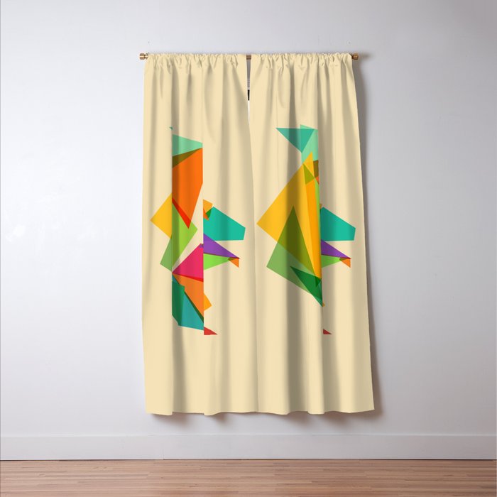 Fractal geometric Squirrel Window Curtain Gallery Image 3