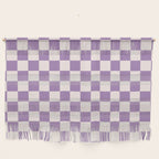 Checkerboard Mini Check Pattern in Light Purple  Wall Hanging Gallery Image 1