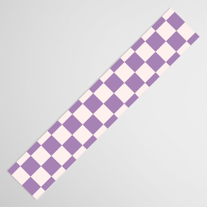Checkerboard Mini Check Pattern in Light Purple  Table Runner Gallery Image 3