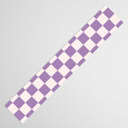 Checkerboard Mini Check Pattern in Light Purple  Table Runner Gallery Image 3