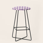 Checkerboard Mini Check Pattern in Light Purple  Stool Gallery Image 1