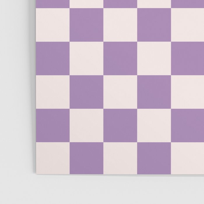 Checkerboard Mini Check Pattern in Light Purple  Poster Gallery Image 3