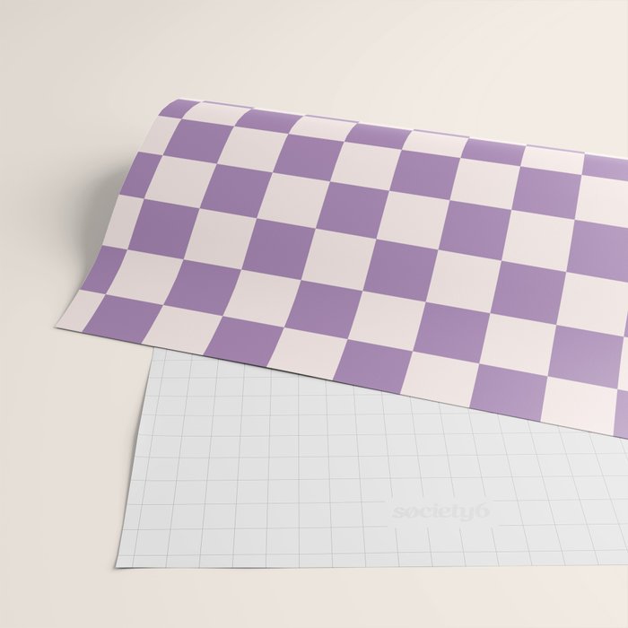 Checkerboard Mini Check Pattern in Light Purple  Wrapping Paper Gallery Image 2