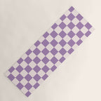 Checkerboard Mini Check Pattern in Light Purple  Yoga Mat Gallery Image 1
