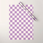 Checkerboard Mini Check Pattern in Light Purple  Wrapping Paper Gallery Image 1