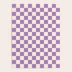 Checkerboard Mini Check Pattern in Light Purple  Poster Gallery Image 4