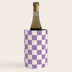 Checkerboard Mini Check Pattern in Light Purple  Wine Chiller Gallery Image 3