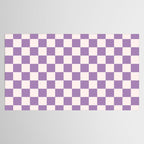 Checkerboard Mini Check Pattern in Light Purple  Tablecloth Gallery Image 2