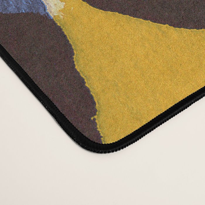 Pure Strokes #1 / Yellow & Blue Pattern Desk Mat Gallery Image 4