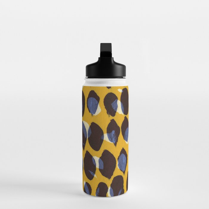 Pure Strokes #1 / Yellow & Blue Pattern Water Bottle Gallery Image 3