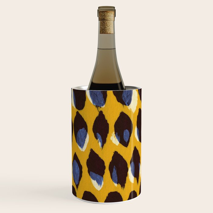 Pure Strokes #1 / Yellow & Blue Pattern Wine Chiller Gallery Image 1