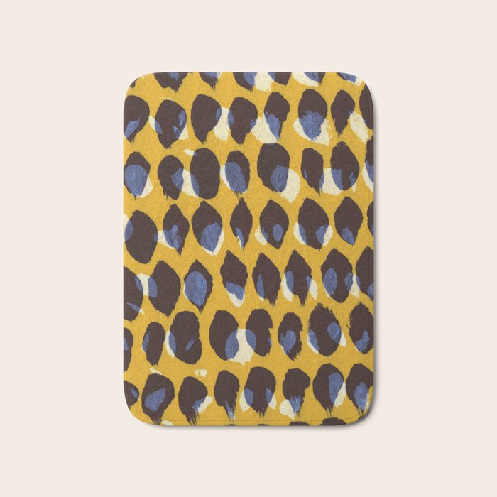 Pure Strokes #1 / Yellow & Blue Pattern Bath Mat Gallery Image 1