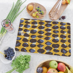 Pure Strokes #1 / Yellow & Blue Pattern Cutting Board Gallery Image 2