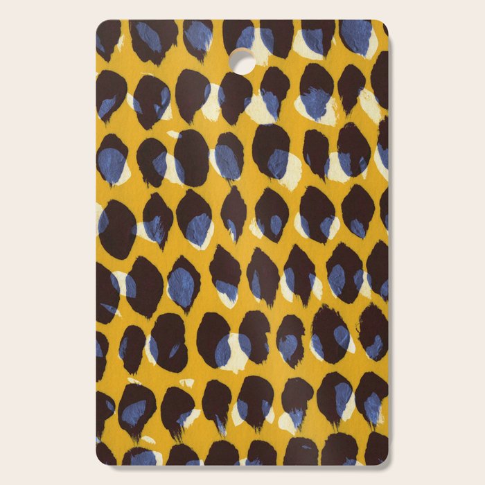 Pure Strokes #1 / Yellow & Blue Pattern Cutting Board Gallery Image 1