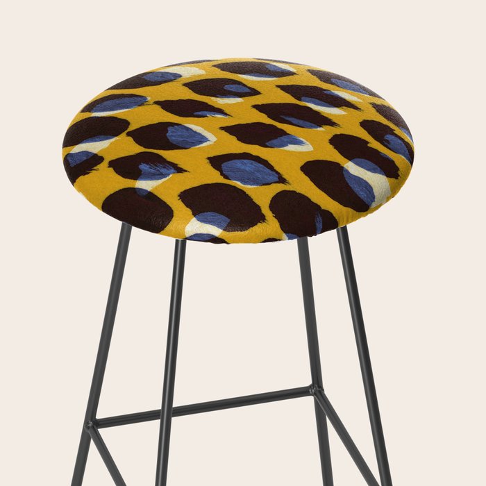 Pure Strokes #1 / Yellow & Blue Pattern Stool Gallery Image 2