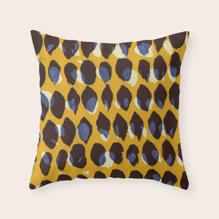 Pure Strokes #1 / Yellow & Blue Pattern Throw Pillow Gallery Image 6