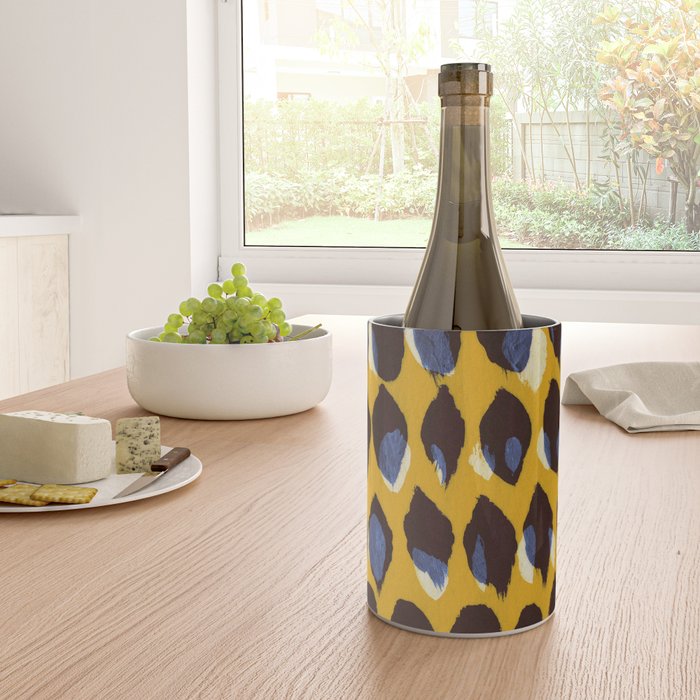 Pure Strokes #1 / Yellow & Blue Pattern Wine Chiller Gallery Image 4