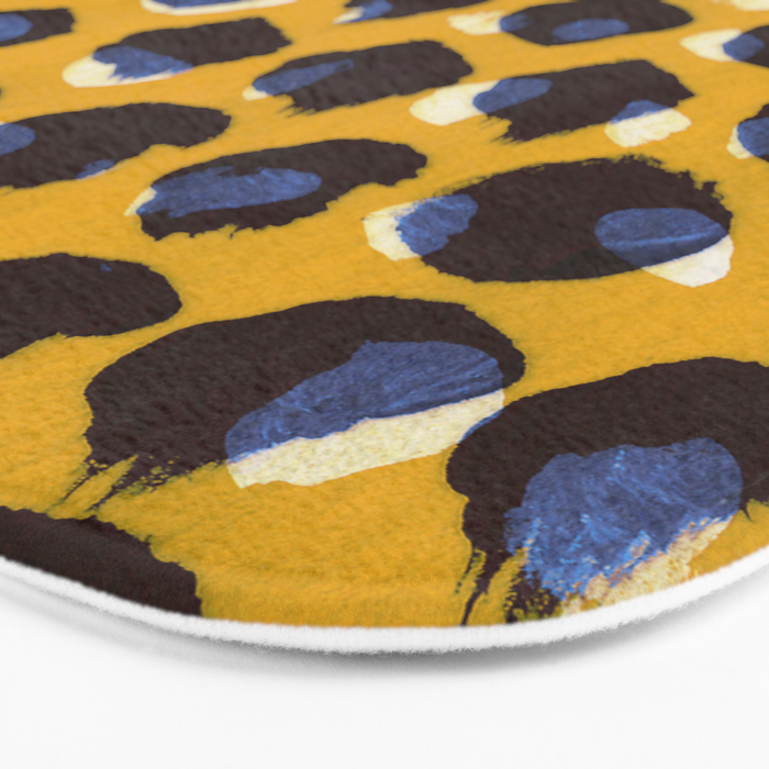 Pure Strokes #1 / Yellow & Blue Pattern Bath Mat Gallery Image 3