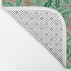 Winter Holiday Floral Bath Mat Gallery Image 2