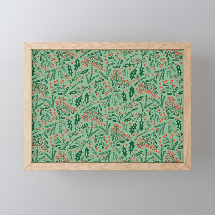 Winter Holiday Floral Mini Art Print Gallery Image 1