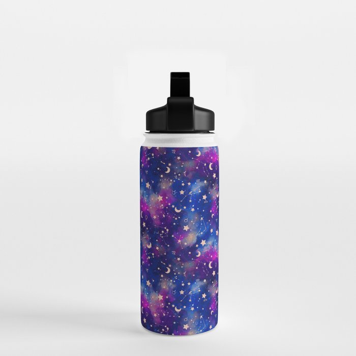 Zodiac - Watercolor Dark Water Bottle Gallery Image 2