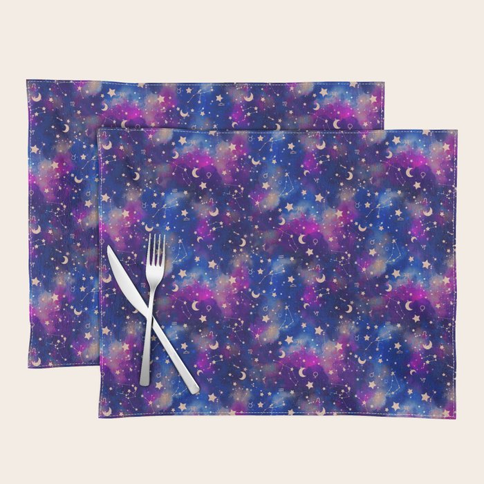 Zodiac - Watercolor Dark Placemat Gallery Image 1