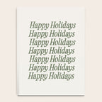 Happy Holidays Muted Green On Cream Notebook Gallery Image 4