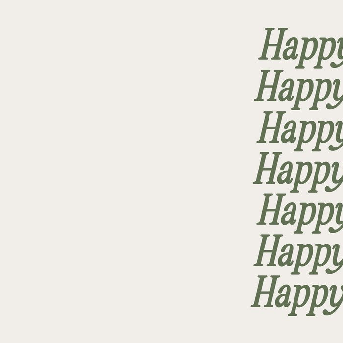 Happy Holidays Muted Green On Cream Coffee Mug Gallery Image 2