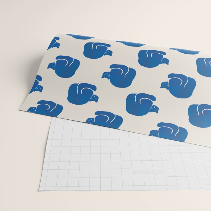 Blue cat Wrapping Paper Gallery Image 2