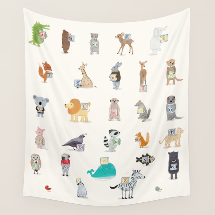 little alphabet Wall Tapestry Gallery Image 4