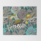 ASHA green Throw Blanket Gallery Image 2