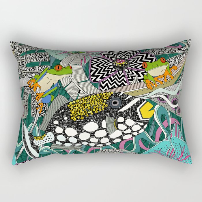 ASHA green Rectangular Pillow Gallery Image 2
