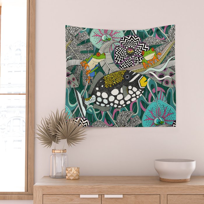 ASHA green Wall Tapestry Gallery Image 2