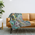 ASHA green Throw Blanket Gallery Image 1