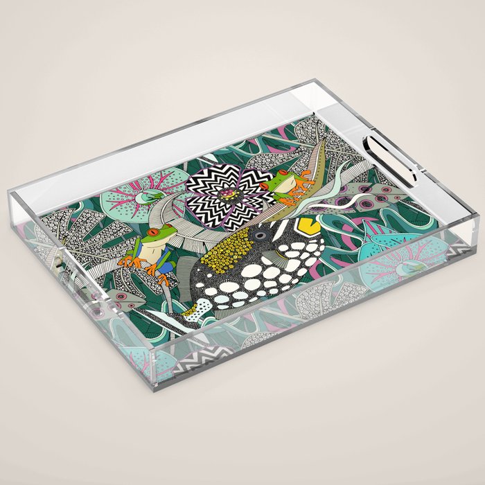 ASHA green Acrylic Tray Gallery Image 1