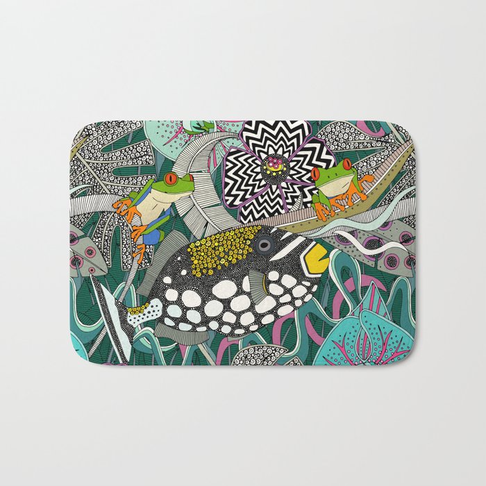 ASHA green Bath Mat Gallery Image 1