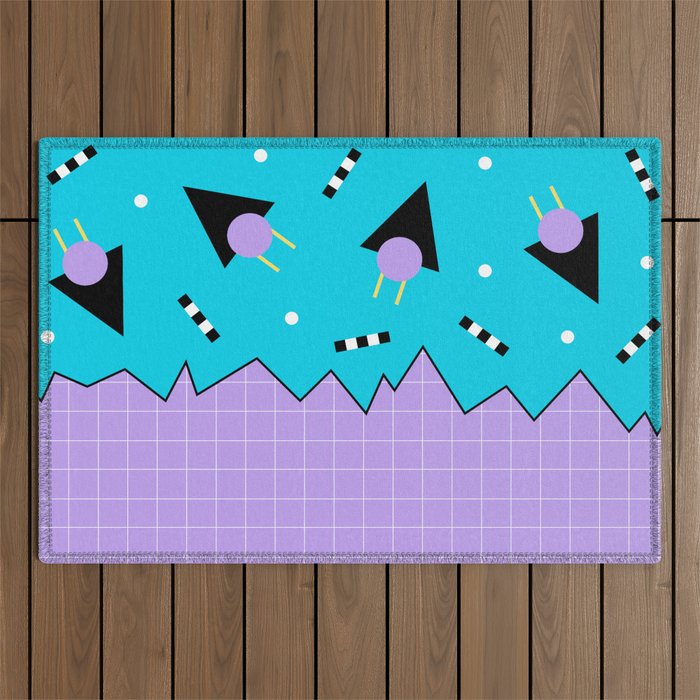 Memphis pattern 114 - 80s / 90s Retro Outdoor Rug Gallery Image 1