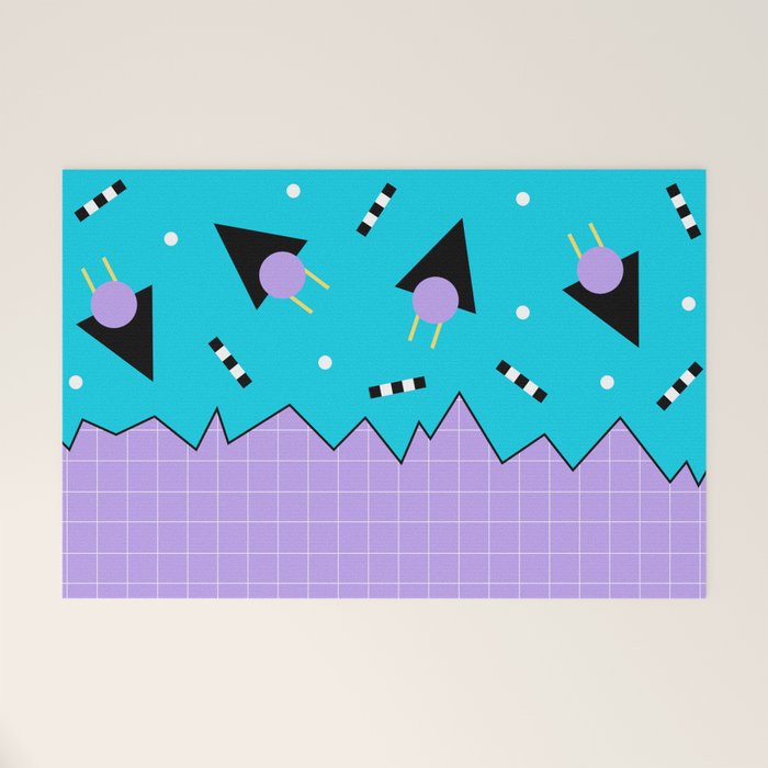 Memphis pattern 114 - 80s / 90s Retro Welcome Mat Gallery Image 1
