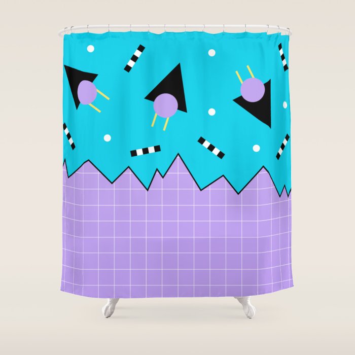 Memphis pattern 114 - 80s / 90s Retro Shower Curtain Gallery Image 1