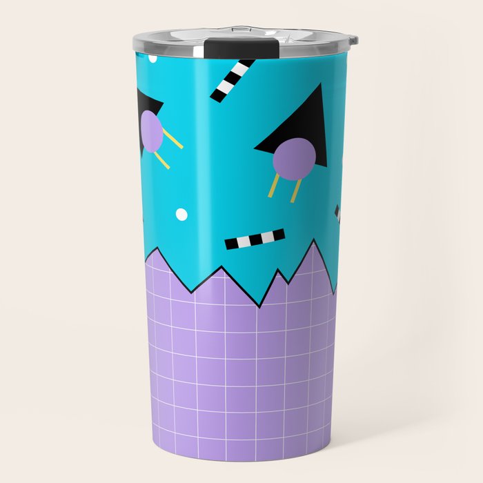 Memphis pattern 114 - 80s / 90s Retro Travel Mug Gallery Image 1