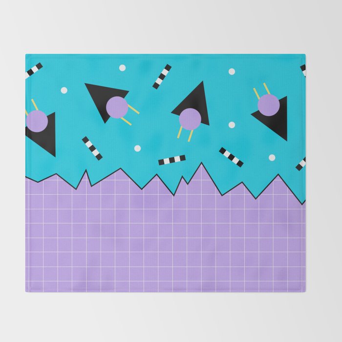 Memphis pattern 114 - 80s / 90s Retro Throw Blanket Gallery Image 2