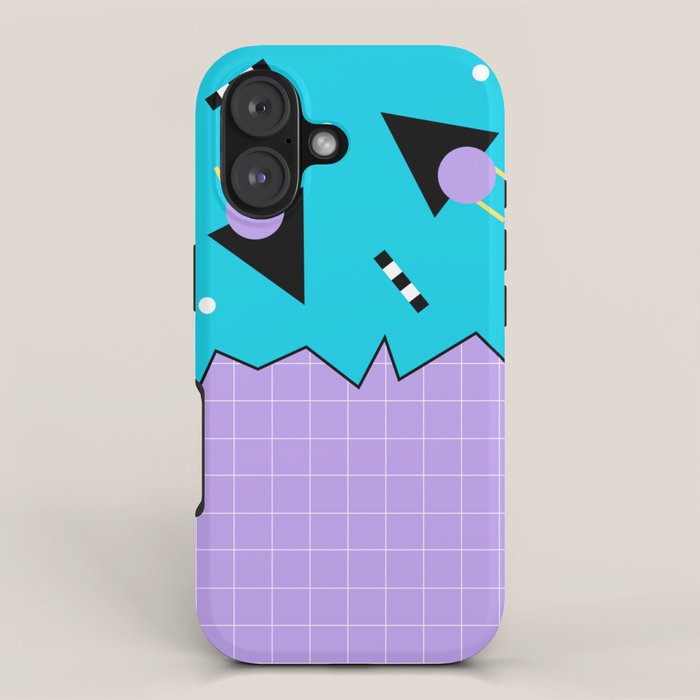 Memphis pattern 114 - 80s / 90s Retro iPhone Case Gallery Image 1
