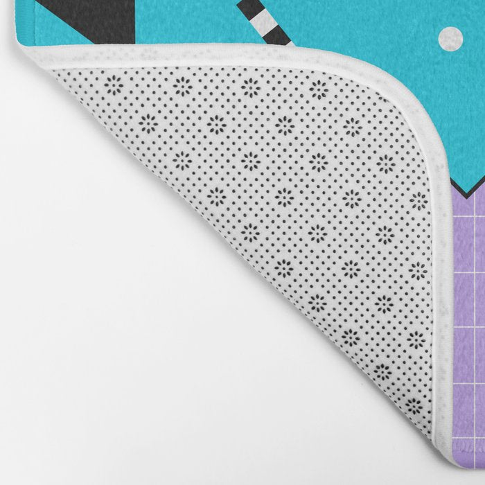 Memphis pattern 114 - 80s / 90s Retro Bath Mat Gallery Image 2